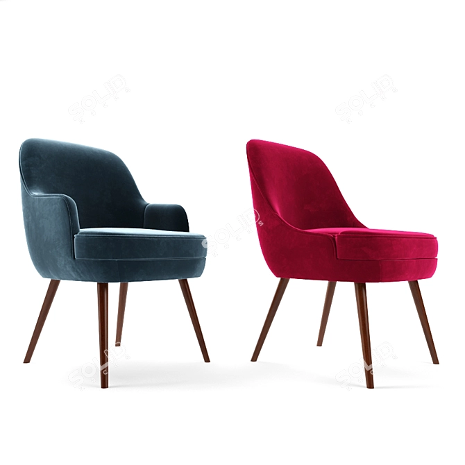 Sleek Walter Knoll Chair Collection 3D model image 2