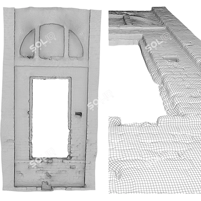 Brick Window Opening: Authentic Design 3D model image 3
