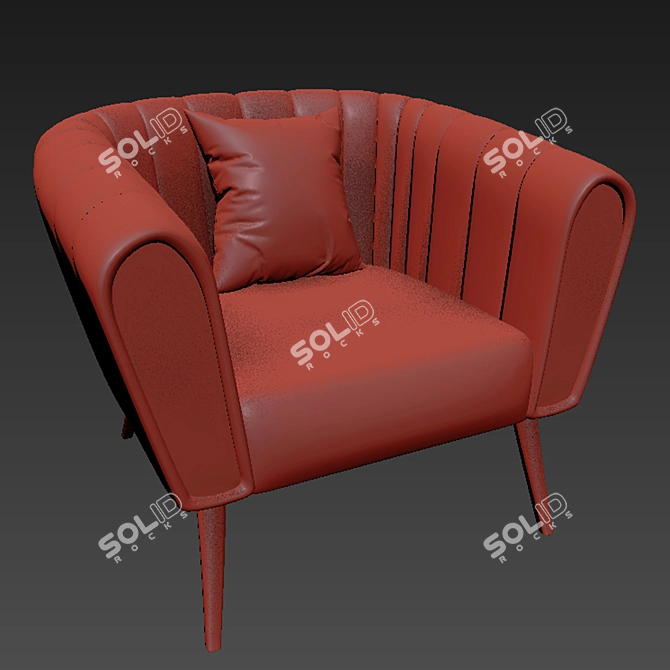 Luxe Oreas Arm Chair & Aula Coffee Table 3D model image 2