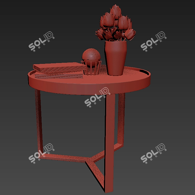 Luxe Oreas Arm Chair & Aula Coffee Table 3D model image 3