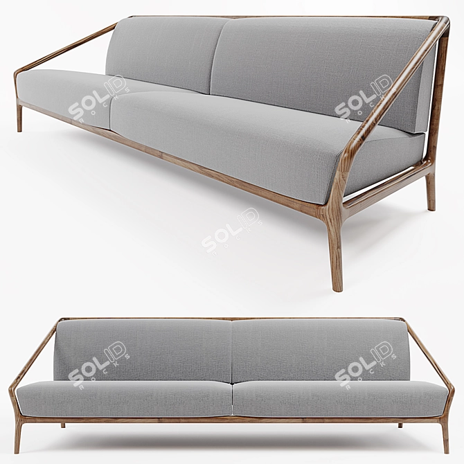 elegant luxury Rive Droite sofa 3D model image 1