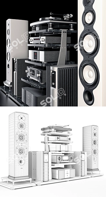 Ultimate Hi-Fi System: Mark-Levinson & Revel 3D model image 3