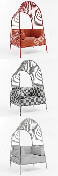 Felix Armchair: Minimalistic Elegance 3D model image 2