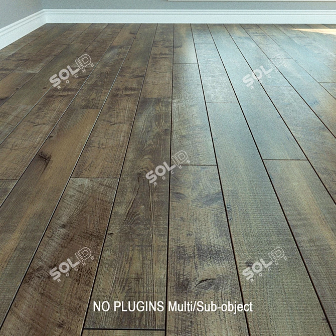 Natural Wood Laminate Flooring 3D model image 1