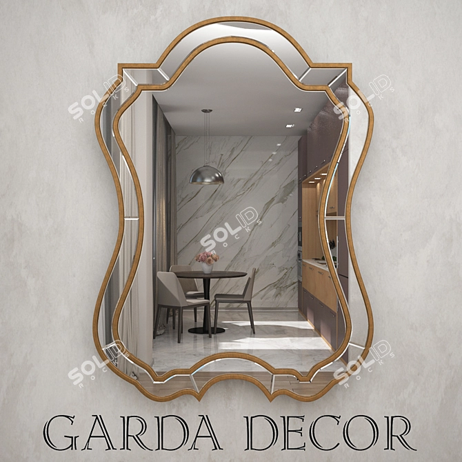 Garda Decor Mirror - Perfect Blend of Style and Functionality 3D model image 1