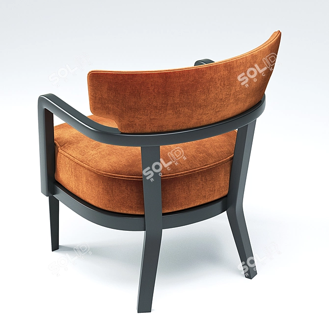 Elegant Small Armchair - Zoe 3D model image 3