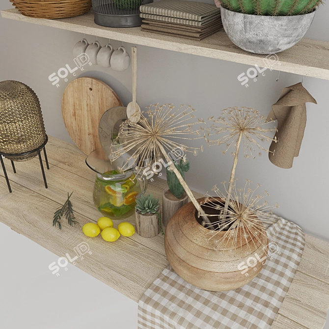 Ethnic Decor Set 3D model image 2