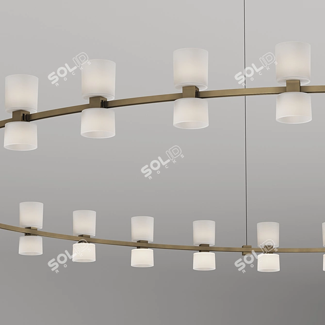 Elegant Viabizzuno Royal Chandelier 3D model image 2