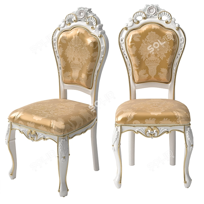 Baroque Antique Dining Chair: Filiphs Palladio 3D model image 1