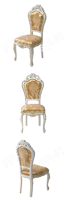 Baroque Antique Dining Chair: Filiphs Palladio 3D model image 2