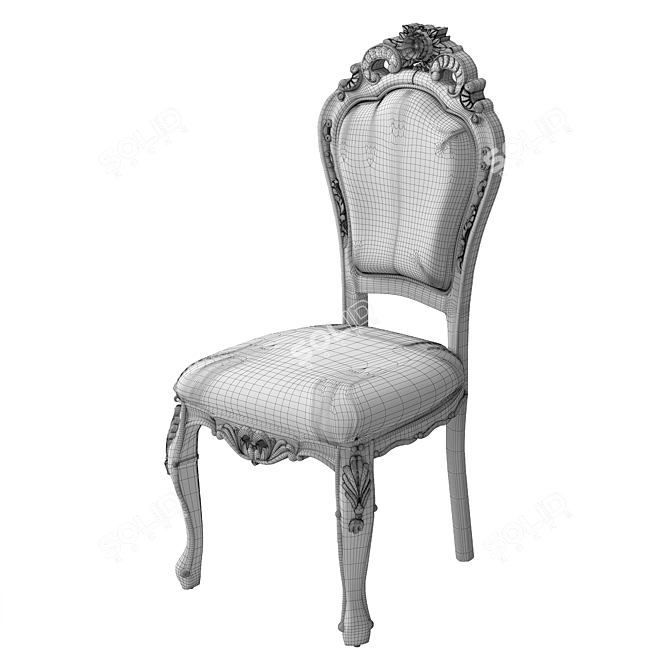 Baroque Antique Dining Chair: Filiphs Palladio 3D model image 3