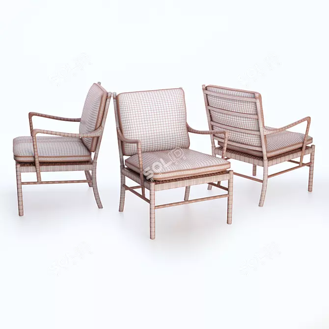 Carl Hansen Colonial Chair: Timeless Elegance 3D model image 2