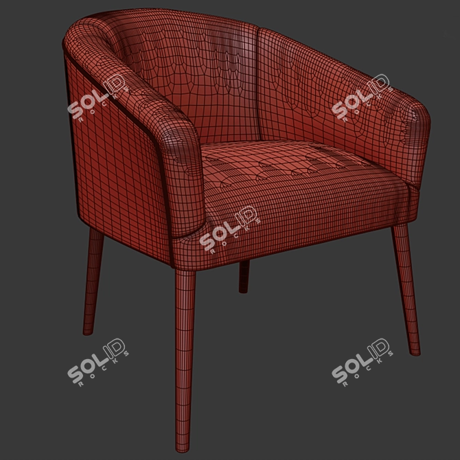 Elegant Pomeroy Barrel Chair Set 3D model image 2