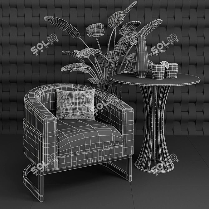 Luxurious Bernhardt Madison Chair 3D model image 3