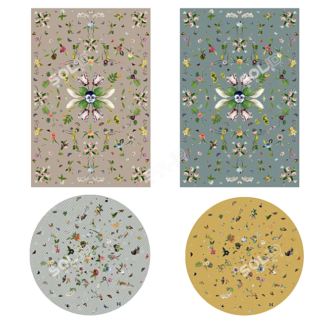 Eden's Garden Carpet 3D model image 1