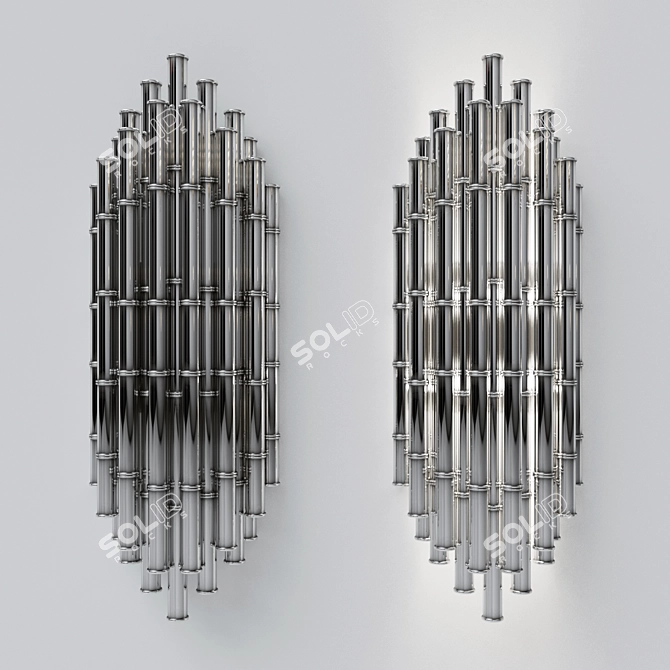 Modern Meurice Sconce: Jonathan Adler Half Round 3D model image 1