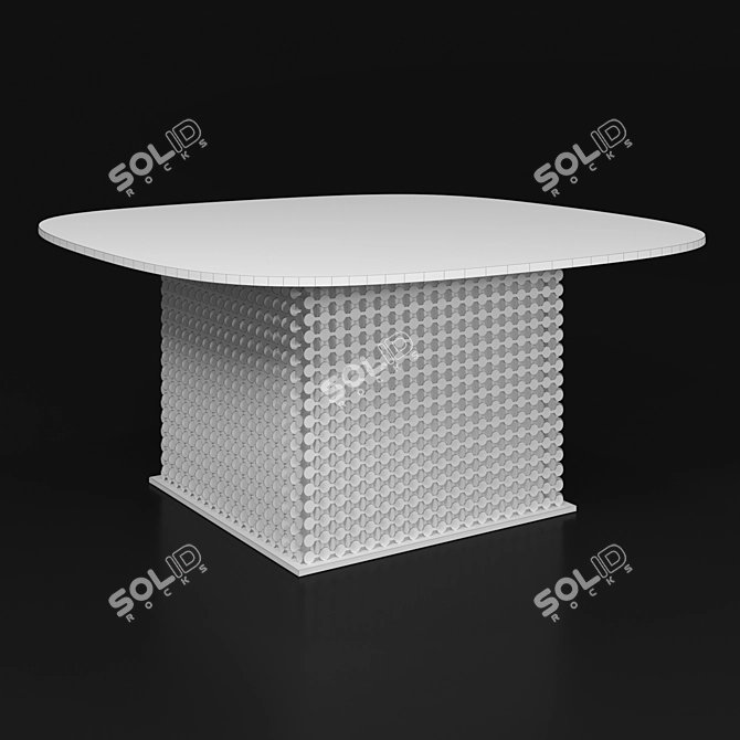 Penny Table: Elegance in Brass 3D model image 3