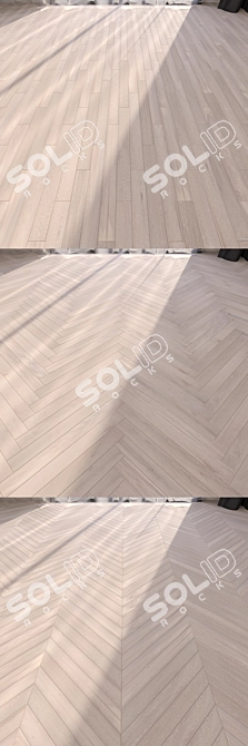 Italian Oak Parquet: Linear, Chevron & Herringbone Designs 3D model image 2