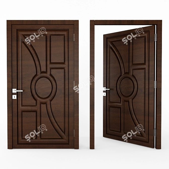 Title: 3DMax 2014 & Vray Door 3D model image 1