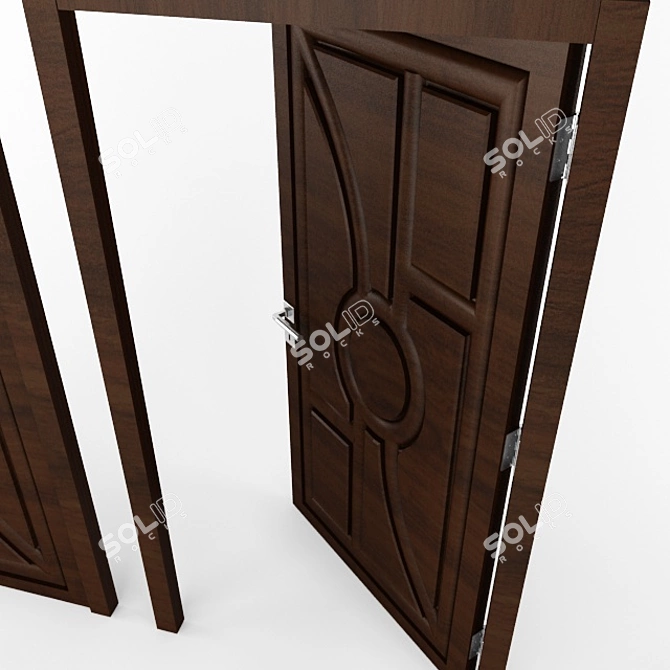 Title: 3DMax 2014 & Vray Door 3D model image 2