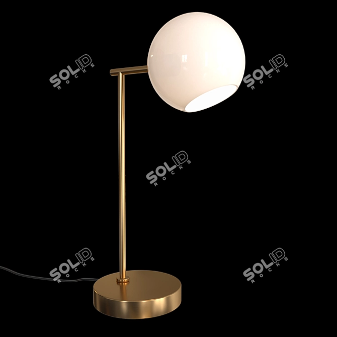 Sleek Staggered Glass Table Lamp 3D model image 2
