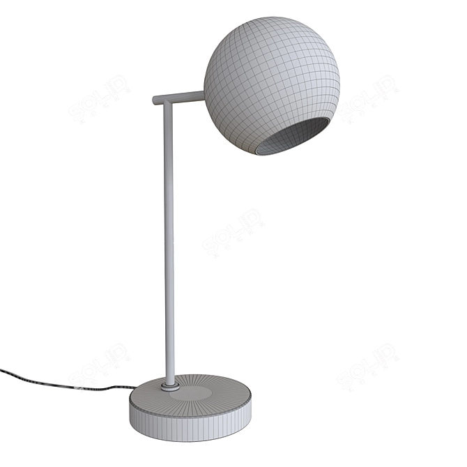 Sleek Staggered Glass Table Lamp 3D model image 3