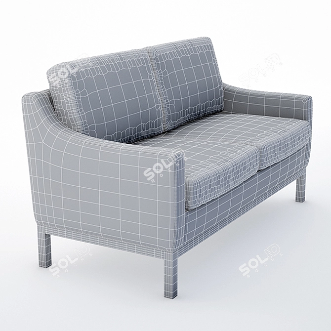 Sleek Leather Sofa: Versatile, Stylish 3D model image 3