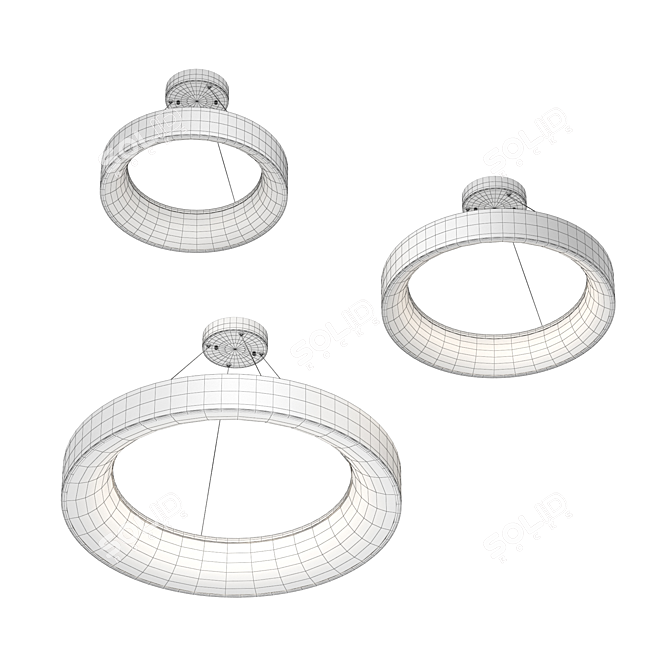 SOLE Chandelier ODEON LIGHT 4062/40L - White/Grey, 40W 3D model image 2