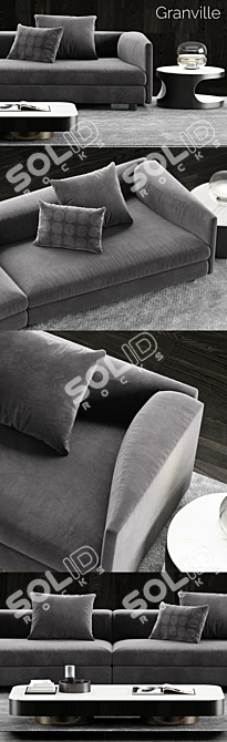 Luxurious Minotti Granville Sofa 3D model image 2