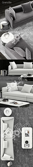 Luxurious Minotti Granville Sofa 3D model image 3