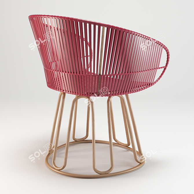 Elegant Ames Circo Dining Chair 3D model image 2