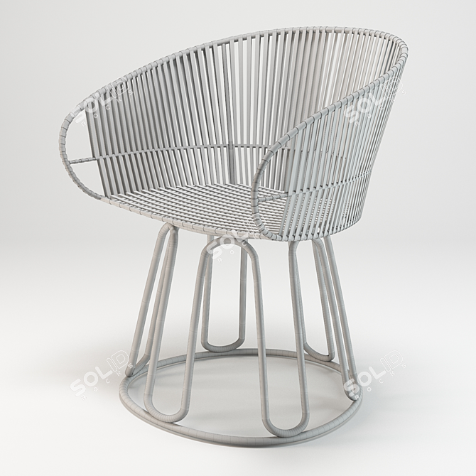 Elegant Ames Circo Dining Chair 3D model image 3