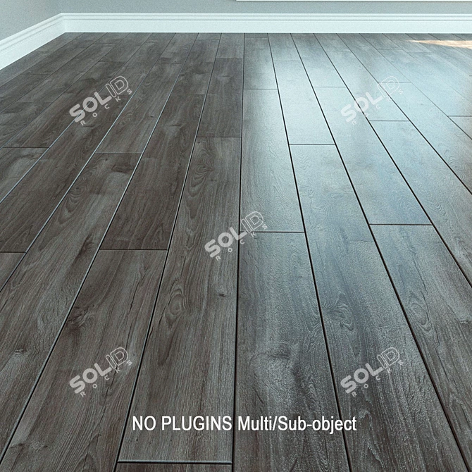 Natural Wood Laminate Flooring 3D model image 1