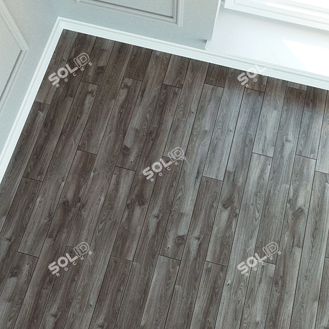 Natural Wood Laminate Flooring 3D model image 3