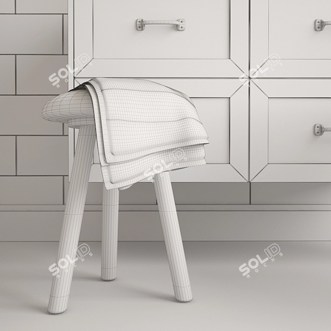 Modern Bathroom Furniture Set 3D model image 3