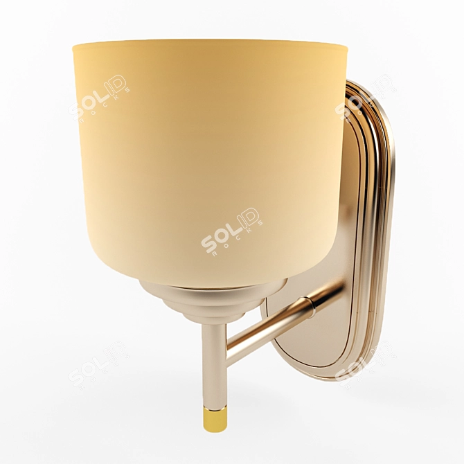 Elegant Wall Lamp 3D model image 1