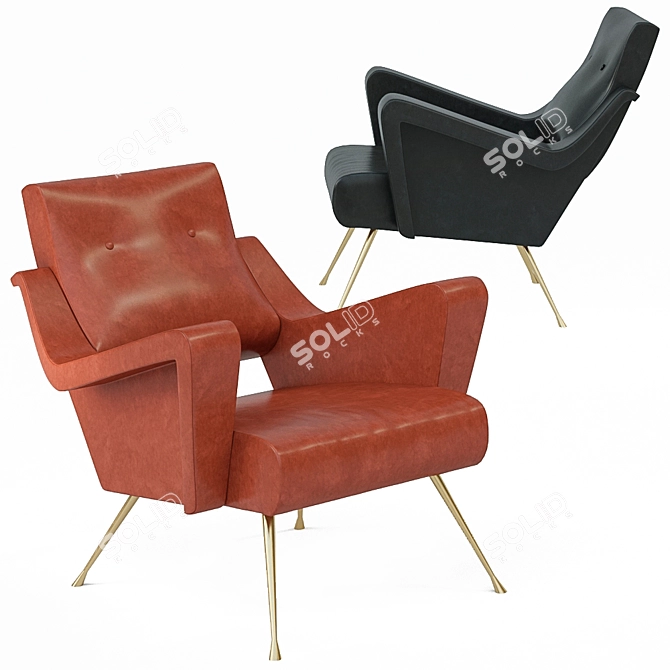 Alec Club Chair: Sleek and Stylish 3D model image 1