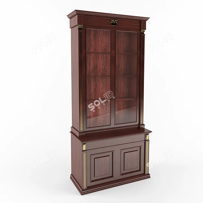 Sleek Hallway Wardrobe Cabinet 3D model image 1