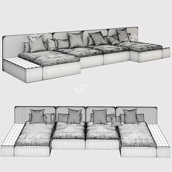 Taddeo Classic Sofa by Albert&Shtein 3D model image 2