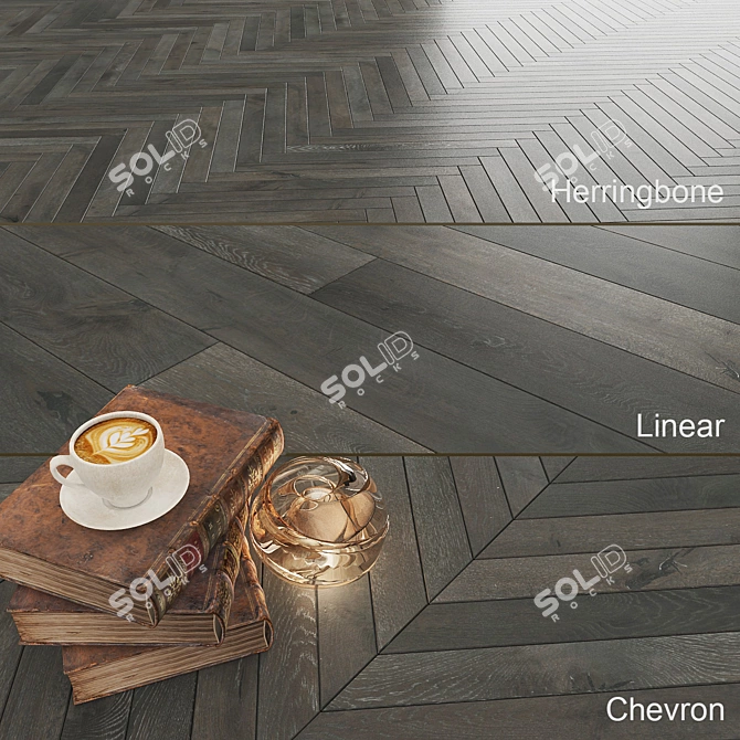 Oak Createur Parquet: Seamless Color Correction 3D model image 1