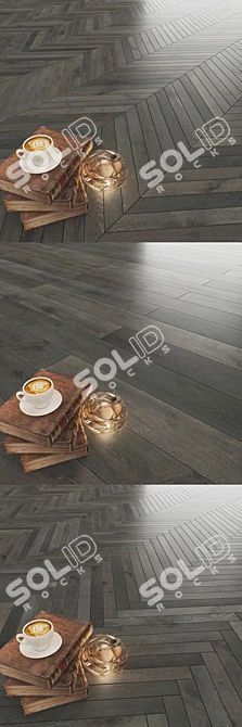 Oak Createur Parquet: Seamless Color Correction 3D model image 2