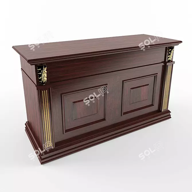 Modern Entryway Chest of Drawers 3D model image 1