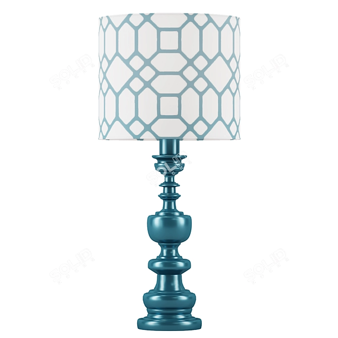 Geo-inspired Table Lamp for Indoor/Outdoor Ambiance 3D model image 1