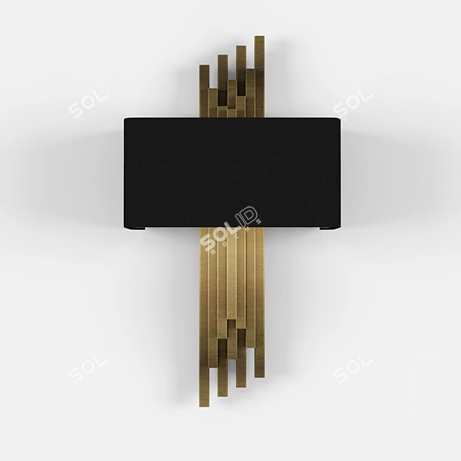 Caruso Vintage Brass Wall Lamp 3D model image 3