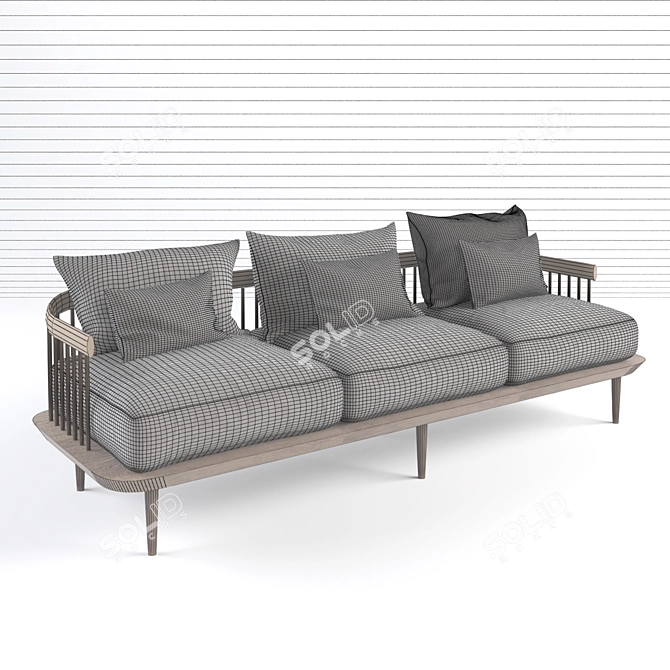 Cozy Copenhagen Sofa 3D model image 2