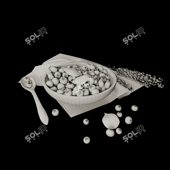 Lush Lavender Berry Bliss 3D model image 2