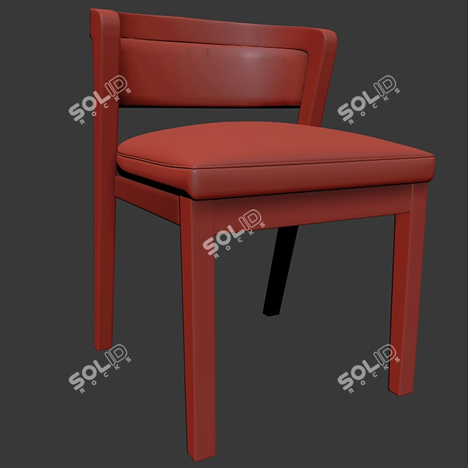 Elegant Venus Dining Chair 3D model image 2