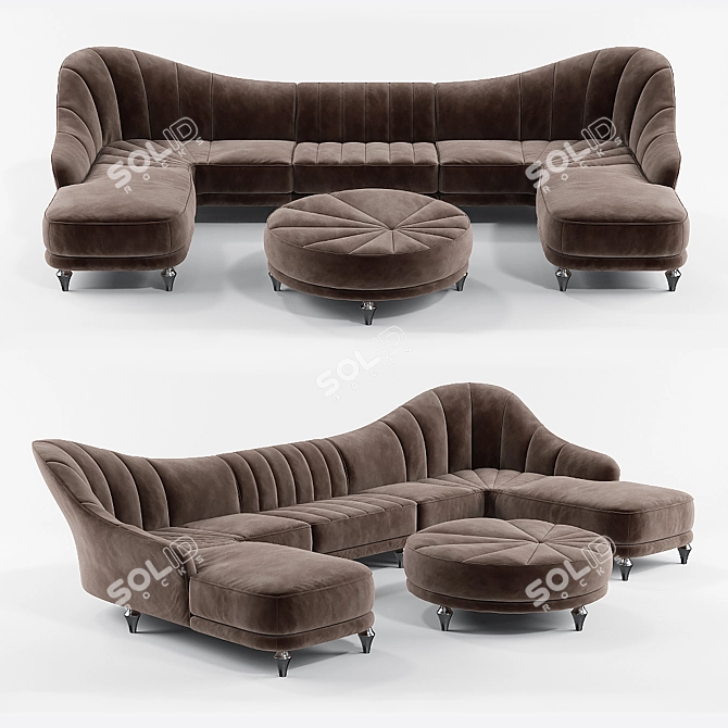 Luxury Comfort: Visionnaire Berkano Sofa 3D model image 1