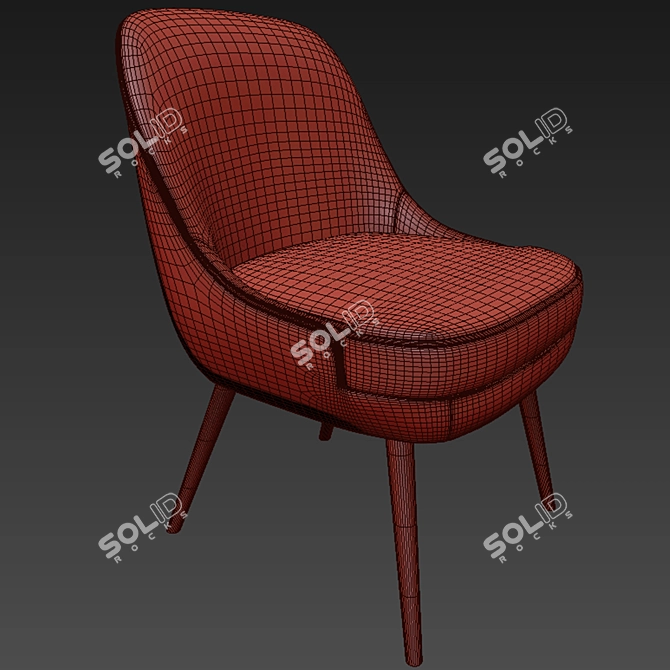 375 Dining Chair & Vince Table: Perfectly Proportioned Parquet Set 3D model image 2