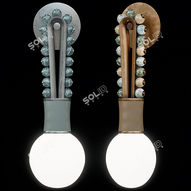 Talisman Loop Sconce: Modern Elegance 3D model image 1